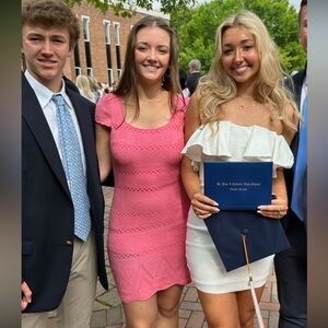 Pink Loveshackfancy Knitted mini dress